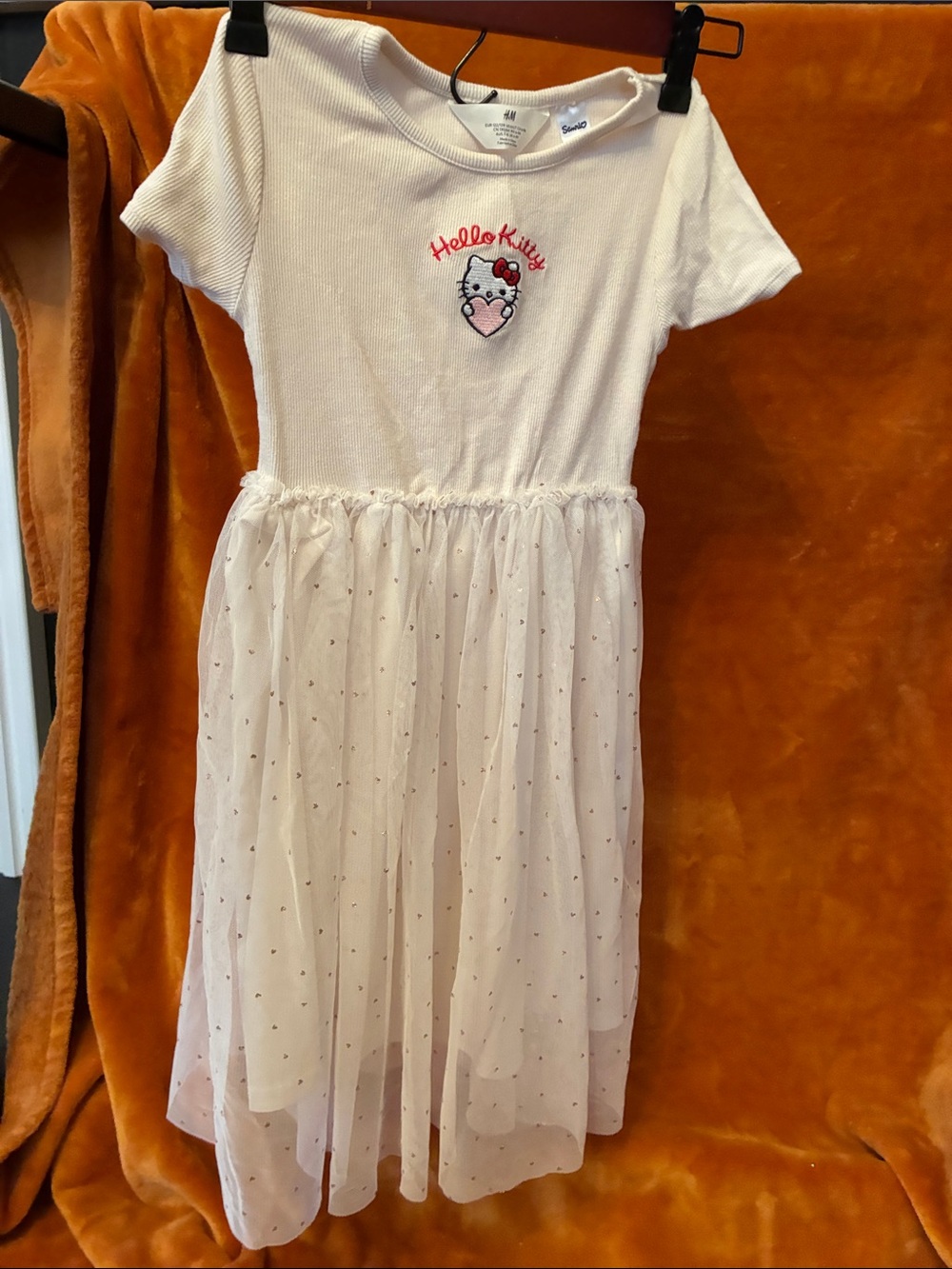 GUC size 6X Hello Kitty Cream and Pink Tulle Dress for Kids